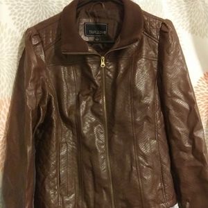 Triple star Faux Leather Jacket (L)